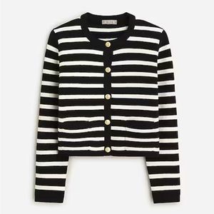 JCrew Emilie sweater lady jacket in stripe NWT